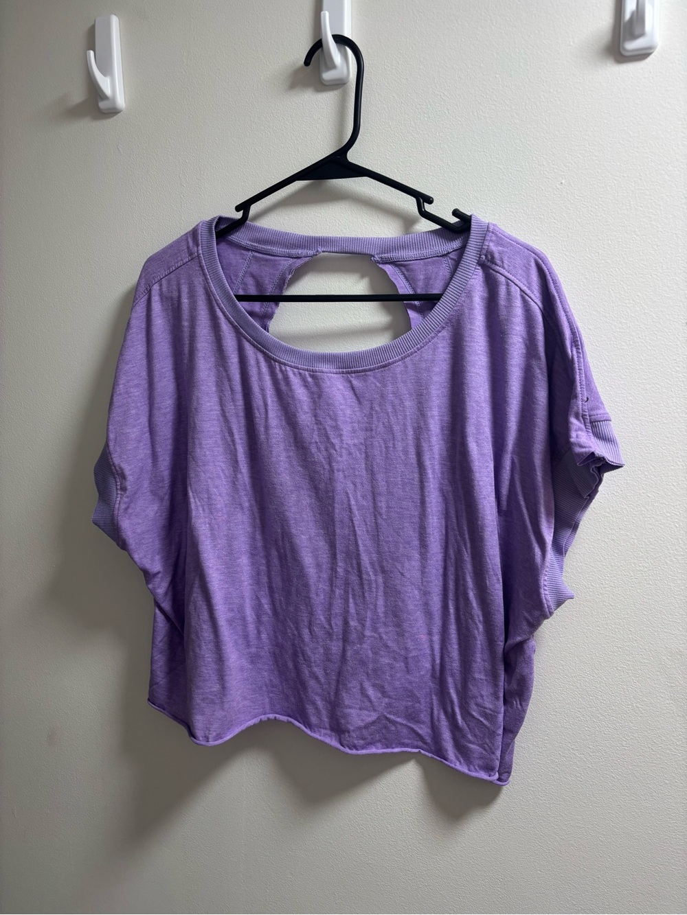 Relaxed Lavender Short-Sleeve Women's Top